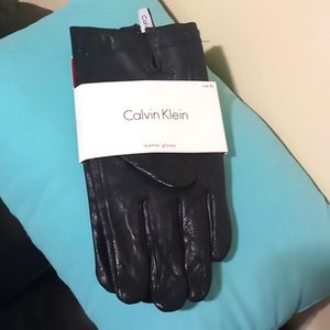 CALVIN KLEIN LEATHER GLOVES SIZE XL